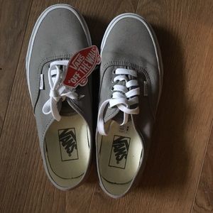 Vans gray sneakers, size 8, never worn.